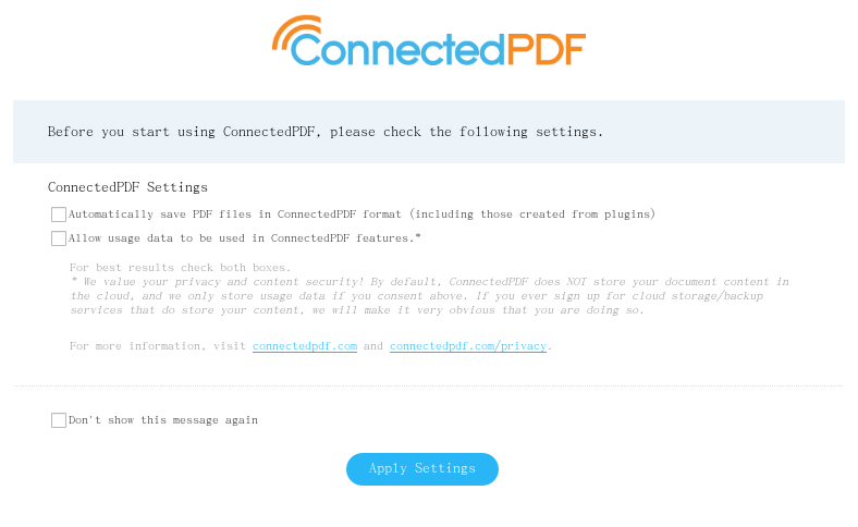 Foxit Reader提示before you start using ConnectPDF